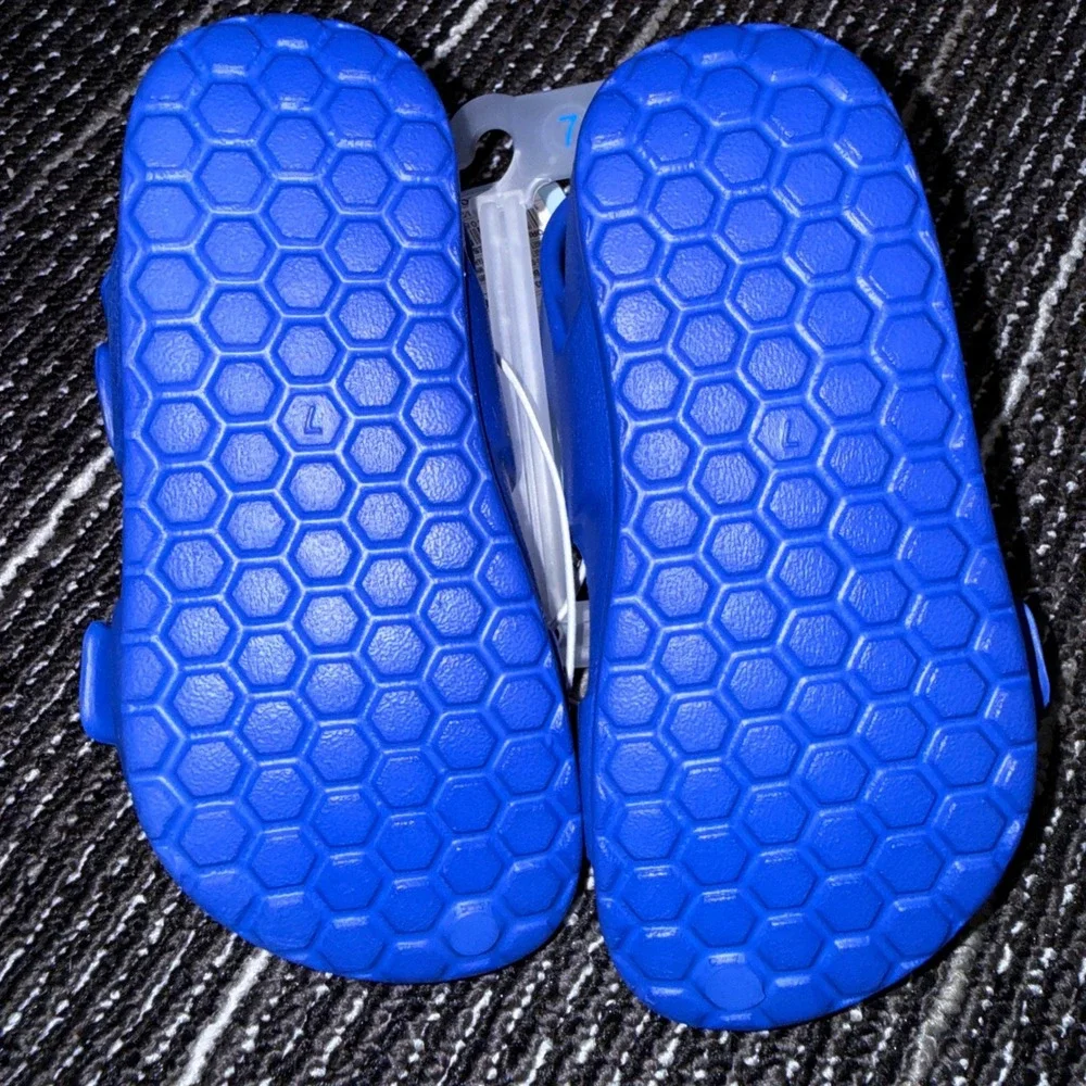 Cat & Jack Sandals Toddler 7 NEW Blue Double Strap Buckle EVA Water Shoes